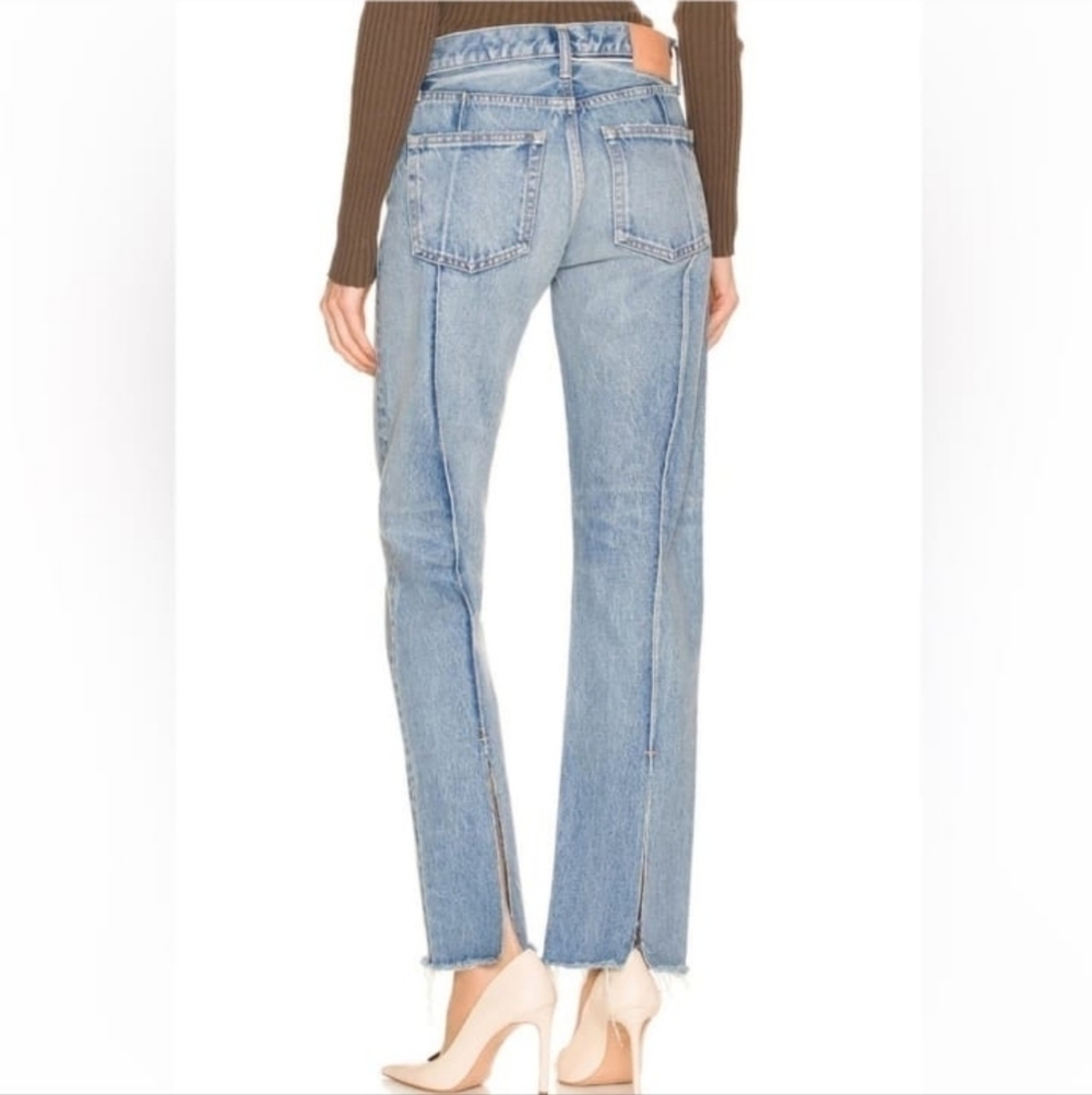 Love and Jeans distressed flared jeans